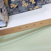 Fortok Dior 30 Montaigne Reversible Belt Gold and White 2cm - 2