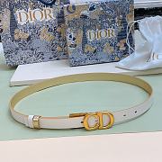 Fortok Dior 30 Montaigne Reversible Belt Gold and White 2cm - 3