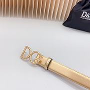Fortok Dolce & Gabbana Reversible Belt Gold and Pink 3cm - 3