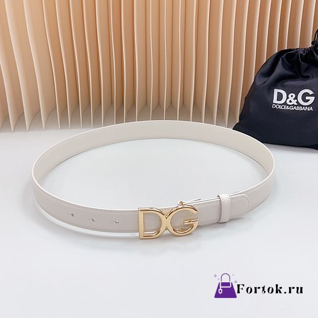 Fortok Dolce & Gabbana Belt White 3cm - 1