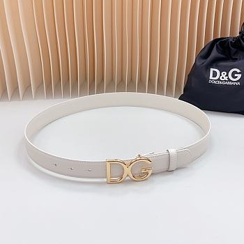 Fortok Dolce & Gabbana Belt White 3cm