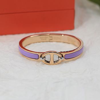 Fortok Hermes Mini Clic Chaine d'Ancre Bracelet in Purple