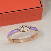 Fortok Hermes Mini Clic Chaine d'Ancre Bracelet in Purple - 2