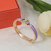 Fortok Hermes Mini Clic Chaine d'Ancre Bracelet in Purple - 4