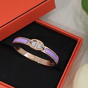 Fortok Hermes Mini Clic Chaine d'Ancre Bracelet in Purple - 5