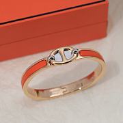 Fortok Hermes Mini Clic Chaine d'Ancre Bracelet in Orange - 2