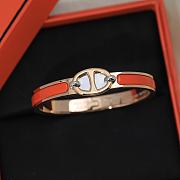 Fortok Hermes Mini Clic Chaine d'Ancre Bracelet in Orange - 4