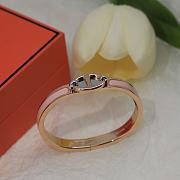 Fortok Hermes Mini Clic Chaine d'Ancre Bracelet in Pink - 6