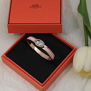 Fortok Hermes Mini Clic Chaine d'Ancre Bracelet in Pink - 5