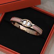 Fortok Hermes Mini Clic Chaine d'Ancre Bracelet in Pink - 3