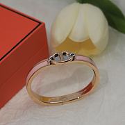 Fortok Hermes Mini Clic Chaine d'Ancre Bracelet in Pink - 4