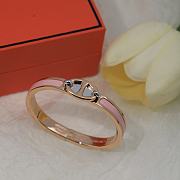 Fortok Hermes Mini Clic Chaine d'Ancre Bracelet in Pink - 2