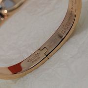 Fortok Hermes Mini Clic Chaine d'Ancre Bracelet in Cream - 6