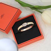 Fortok Hermes Mini Clic Chaine d'Ancre Bracelet in Cream - 2