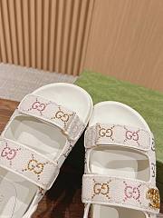 Fortok Gucci Sandals in White With Double G - 6