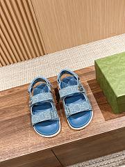 Fortok Gucci Sandals in Blue With Double G - 1