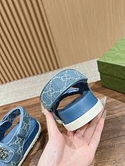 Fortok Gucci Sandals in Blue With Double G - 5