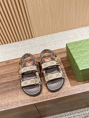 Fortok Gucci Sandals in Brown With Double G - 1