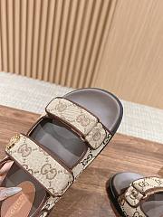 Fortok Gucci Sandals in Brown With Double G - 6