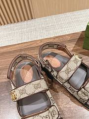 Fortok Gucci Sandals in Brown With Double G - 4