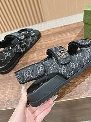 Fortok Gucci Sandals in Black With Double G - 5
