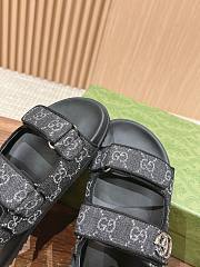 Fortok Gucci Sandals in Black With Double G - 4