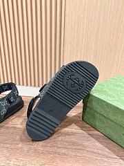 Fortok Gucci Sandals in Black With Double G - 2