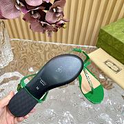 Fortok Gucci Signoria Thong Sandals Green - 2