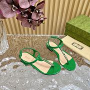 Fortok Gucci Signoria Thong Sandals Green - 3