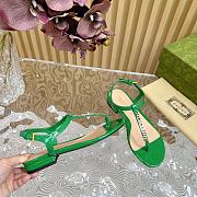 Fortok Gucci Signoria Thong Sandals Green - 4