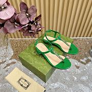 Fortok Gucci Signoria Thong Sandals Green - 5