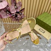  Fortok Gucci Signoria Thong Sandals Gold - 6