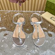 Fortok Gucci Signoria Thong Sandals Silver - 1