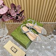 Fortok Gucci Signoria Thong Sandals Silver - 2