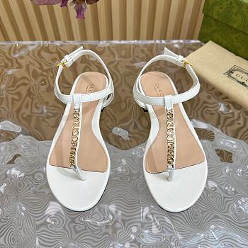 Fortok Gucci Signoria Thong Sandals White