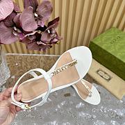 Fortok Gucci Signoria Thong Sandals White - 5