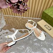 Fortok Gucci Signoria Thong Sandals White - 4
