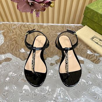 Fortok Gucci Signoria Thong Sandals Black