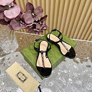 Fortok Gucci Signoria Thong Sandals Black - 5