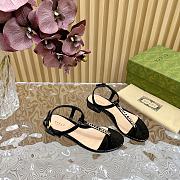 Fortok Gucci Signoria Thong Sandals Black - 3