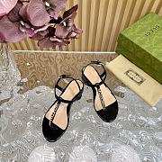 Fortok Gucci Signoria Thong Sandals Black - 2