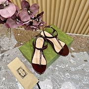 Fortok Gucci Signoria Thong Sandals Burgundy - 3