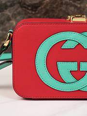 Fortok Gucci Interlocking G Mini Bag Red and Green Leather 658230 17x10x5.5cm - 5