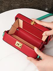 Fortok Gucci Interlocking G Mini Bag Red and Green Leather 658230 17x10x5.5cm - 2