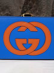 Fortok Gucci Interlocking G Mini Bag Blue and Orange Leather 658230 17x10x5.5cm - 4