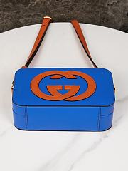 Fortok Gucci Interlocking G Mini Bag Blue and Orange Leather 658230 17x10x5.5cm - 2