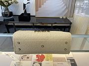Fortok Chanel Deauville Large Shopping Bag Raffia in Beige 34x26x17cm - 6