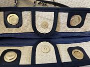 Fortok Chanel Deauville Large Shopping Bag Raffia in Beige 34x26x17cm - 3