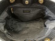 Fortok Chanel Deauville Large Shopping Bag Raffia in Black 34x26x17cm - 2