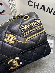 Fortok Chanel Coco Flap Black Bag Charms 14x22x8cm - 2